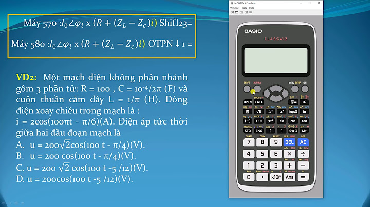 Hướng dẫn bấm máy tính tìm z của