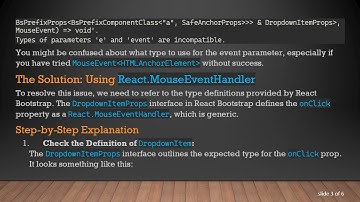 Correctly Declare onClick Callback in Typescript for React Bootstrap DropdownItem