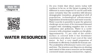 Water resources class 12 geography chapter 6 (India people and economy)