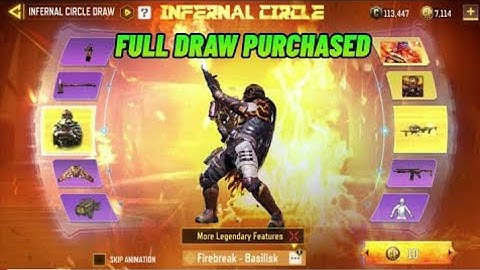 Buying Legendary Firebreak & D13 Sector COD| Infernal Circle Lucky Draw Full Spins Cod Mobile #cod