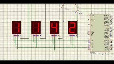 Multiplex 4 seven segment display with 8051 in assembly