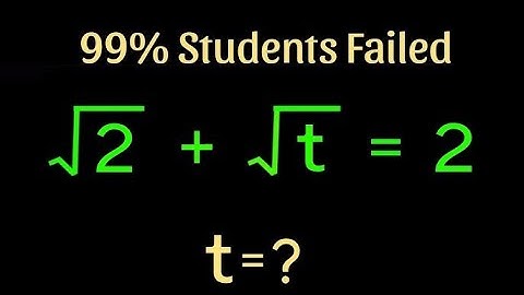 Math Square Root Equation That Stumped 99% Of Students 