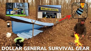 Solo Overnight Doing a Budget Dollar General Survival Challenge For $100 and Franks and Beans