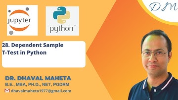 28. Dependent Sample T Test in Python || Dr. Dhaval Maheta