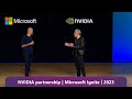 Nvidia partnership satya nadella at microsoft ignite 2023