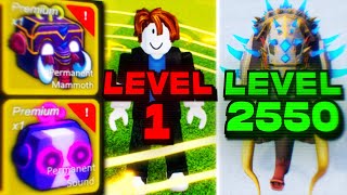 Level 1 - 2550 With Mammoth \& Sound Fruit in Blox Fruits Update 20