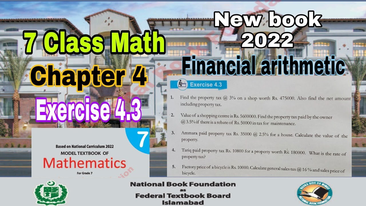 Class 7 Math Chapter 4 Exercise 4.3 |Financial arithmetic|SNC|math 7 ...