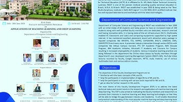 RKGIT Ghaziabad(CSE)  Online FDP (Day-1)  on "Applications of Machine Learning and Deep Learning"