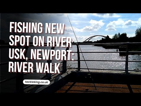 Tidal Sea Fishing from the River Walk of the Usk in Newport South Wales