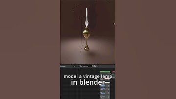 modeling an oil lamp in blender #blender #shorts #3dmodeling