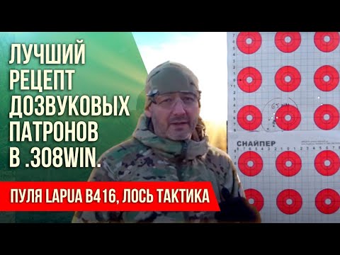 Лучший рецепт дозвукового патрона в .308Win. Пуля Lapua B416, Лось Тактика