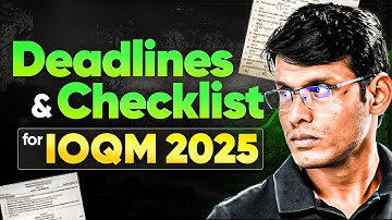 Deadlines & Checklist for IOQM 2025 | Prashant Jain #ioqm #ioqm2025