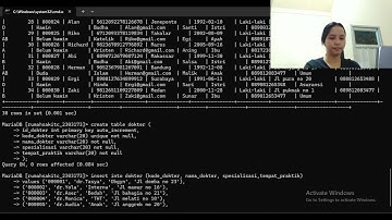 Tugas 4 Membuat tabel baru (dokter dan pendaftaran RJ)