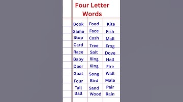 Thumbnail of 4 Letter Words in English