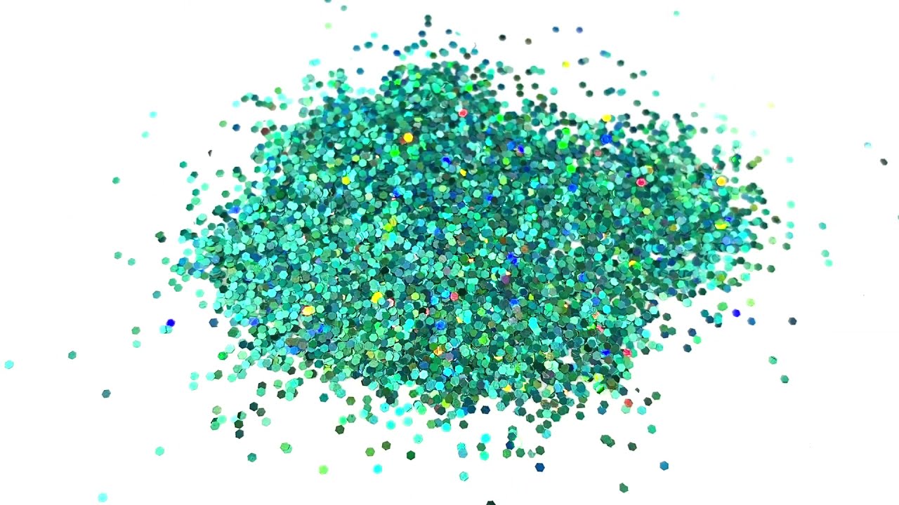 GlitterHippo.com Chunky Holo Glitter - Don't Teal Anyone - Holographic Teal Turquoise Glitter 1/24"