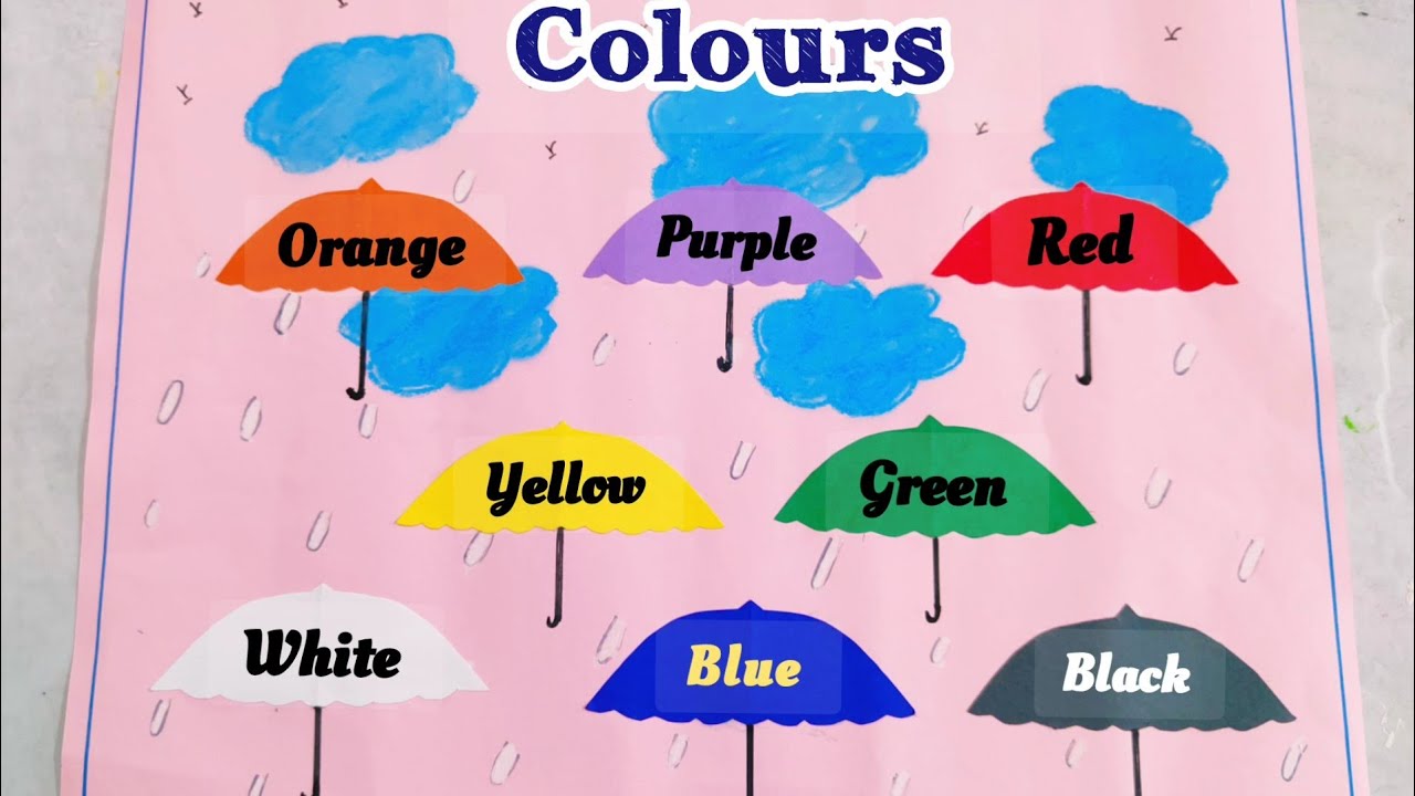 Colours name tlm || how to make colours name tlm|| English colours name ...