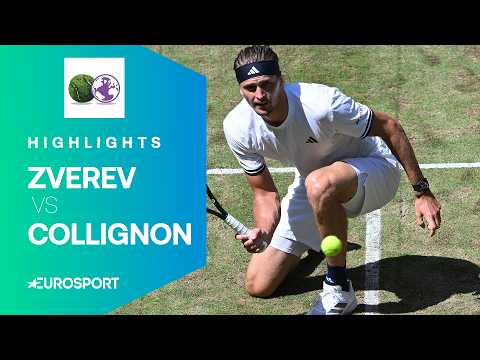 Enge Kiste zwischen Zverev und Collignon | Highlights deutsch | Viertelfinale | ATP | Halle