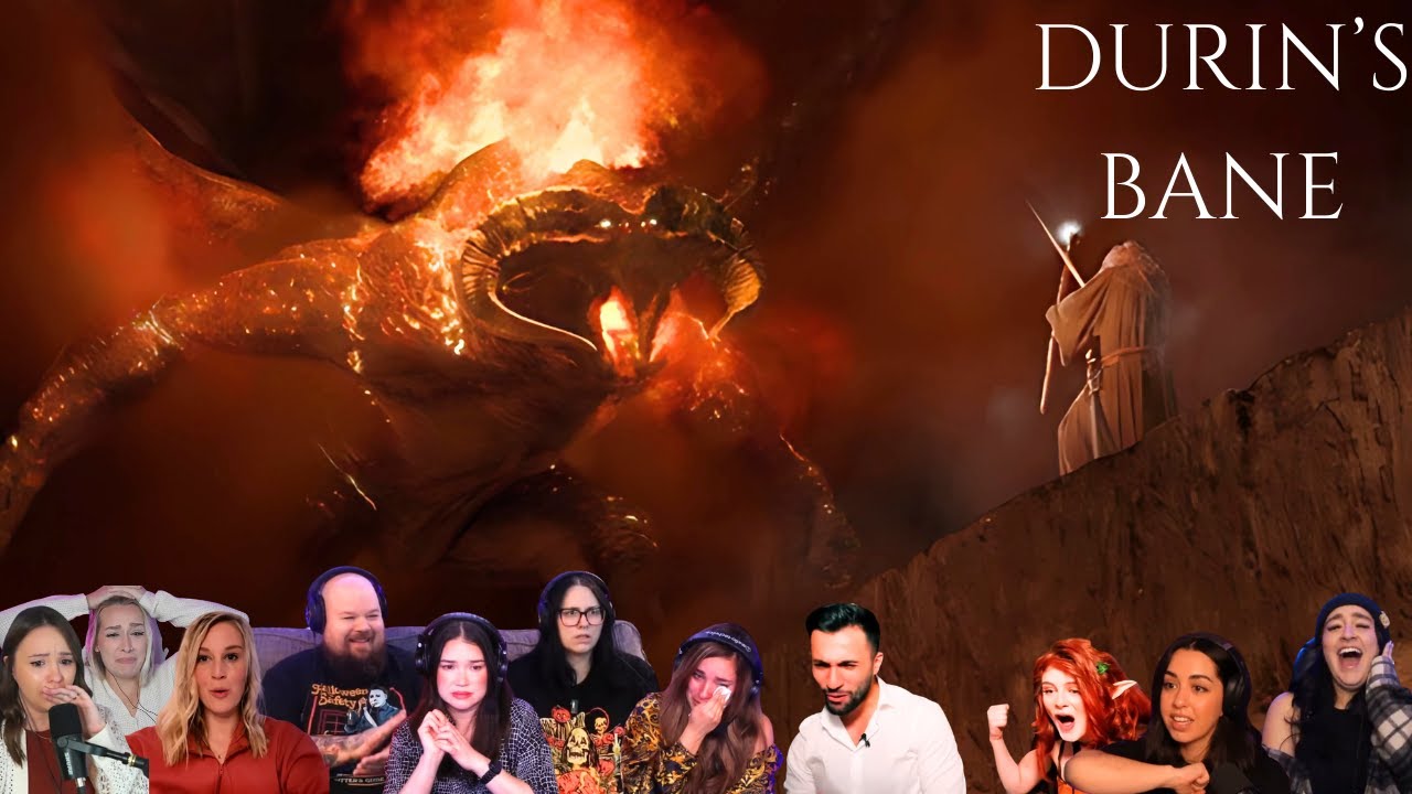 LOTR: Gandalf vs the Balrog - FULL EPIC BATTLE - FIRST TIME REACTIONS