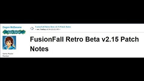 FusionFall Retro Beta v2.15 Patch Notes