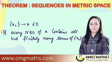 Theorem of convergent sequence | sequences in metric space | Real Analysis |  sequence and series