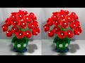 Guldastadiynew design paper flower guldastawaste plastic bottle flower potvaserose guldasta