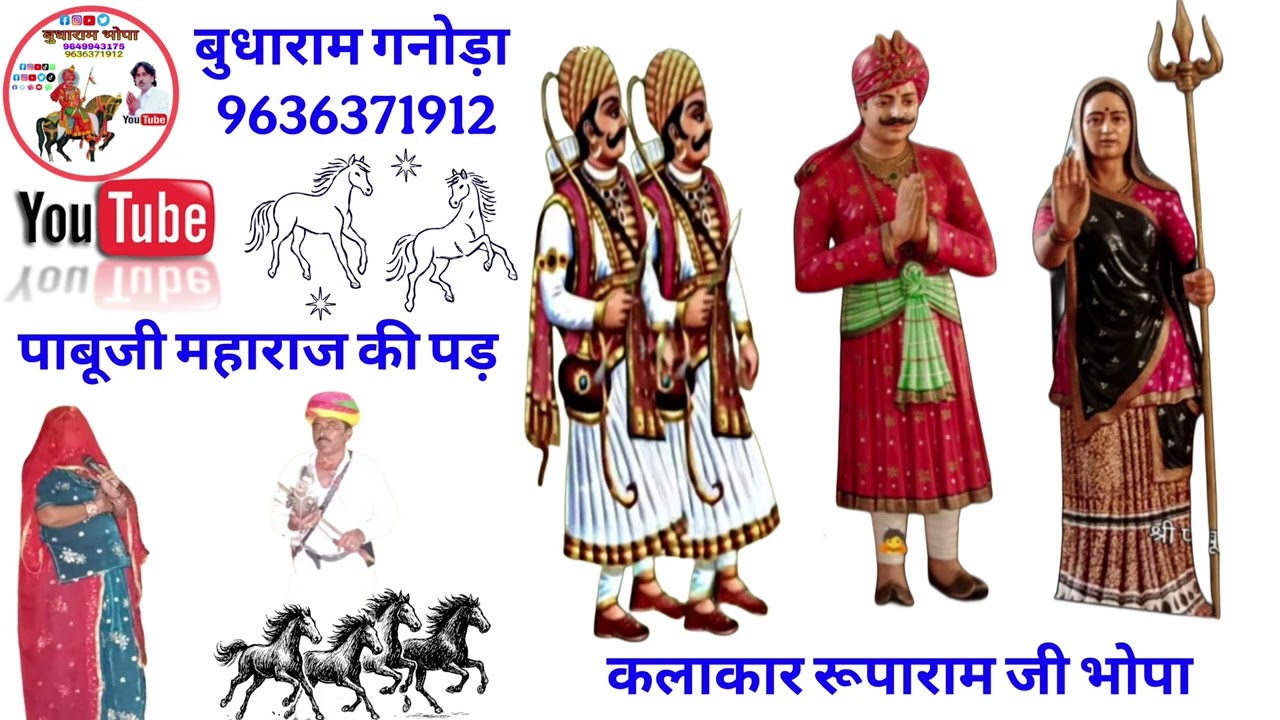 पाबूजी महाराज की पड़ बुधाराम गनोड़ा 9636371912 कलाकार रूपाराम जी भोपा