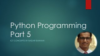 Python Programming User Input  part 5