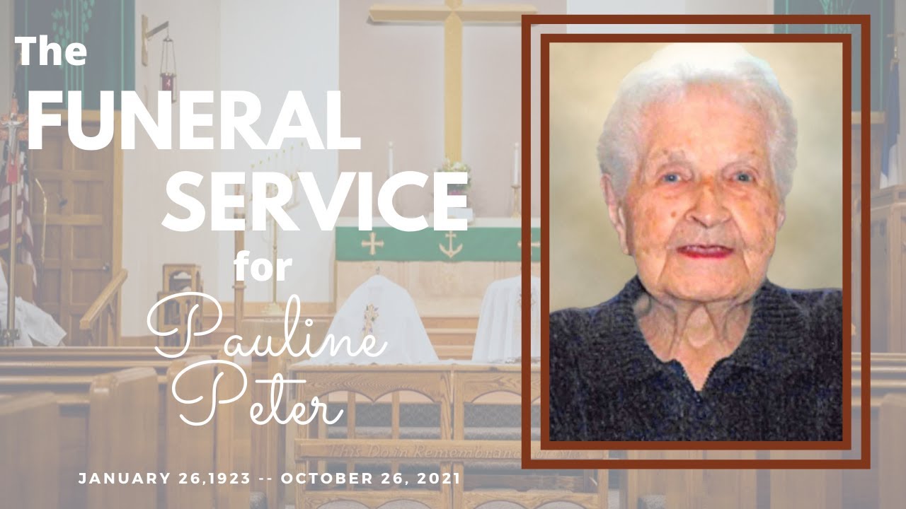 Funeral Service for Pauline Peter - YouTube