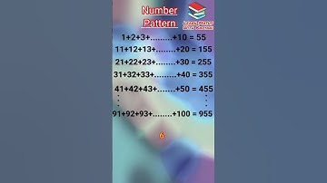 Number Pattern-18 ||Addition of ten consecutive numbers ||Learn Maths With Kalyani || # Shorts