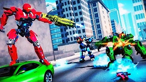 Robot Tank Transform Simulator ~ Flying Helicopter War Shooting Android Gameplay