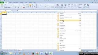 microsoft office excel 2010 customize the status bar