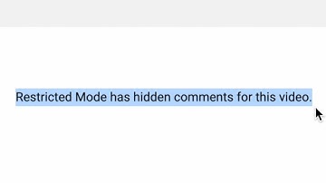 "Restricted Mode Has Hidden Comments For This Video" HOW TO BYPASS THIS FAST AND WHY IT HAPPENS