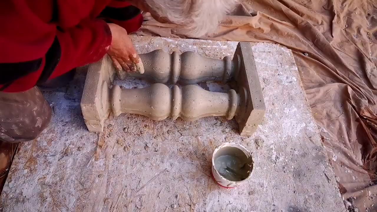 Como hacer columnas romanas o Balastras con Moldes de plástico
