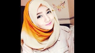 Tutorial hijab untuk wajah bulat atau oval gaya masa kini screenshot 4
