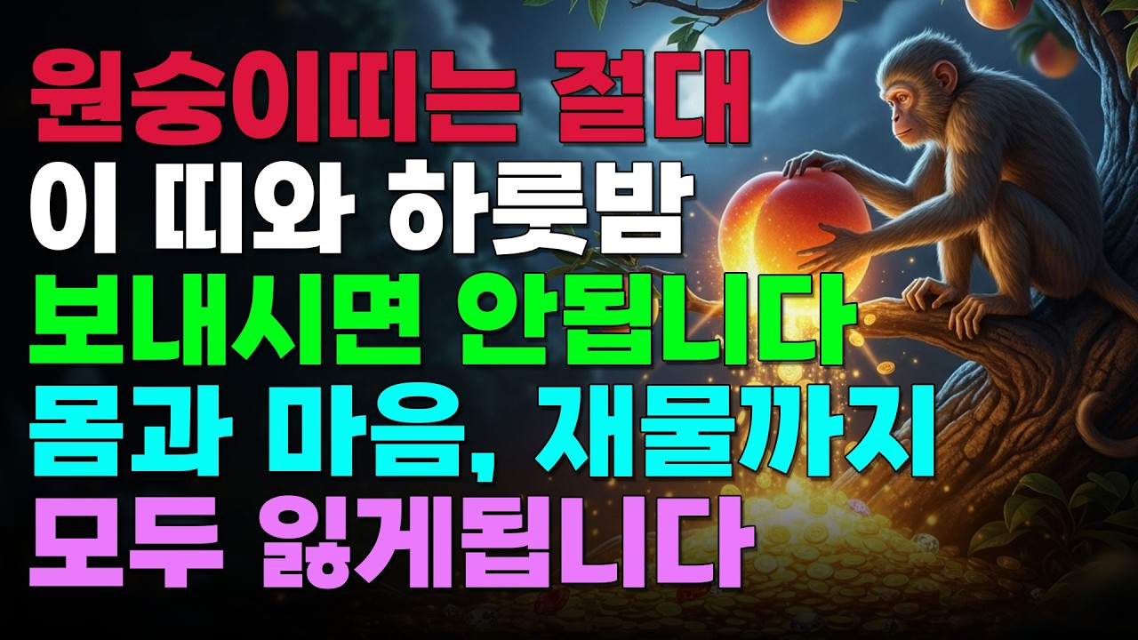 원숭이띠 평생 먹고 살 재물운이 터지고 싶다면 꼭 이 띠와 밤을 보내세요. 운명을 바꾸는 최고의 속궁합