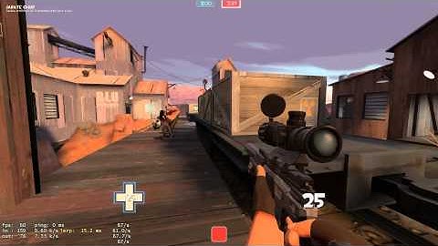 TF2 Machina sniper rifle - 1 bullet, 12 headshots (bot) [warning - LOUD]