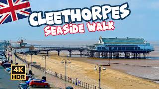 CLEETHORPES Beach & Seafront - Walking Tour - 4K