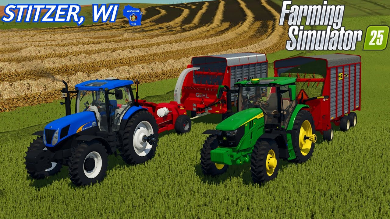 Stitzer I Chop Our Last Cut of Haylage on Stitzer Wisconsin! | FS25 - YouTube