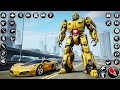 Flying Jet Car Transformation Robot Game 2026 Super Robot Fight in City - Android Gameplay