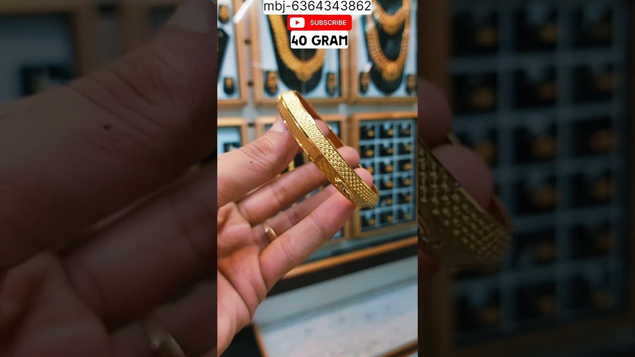 40 gram Premium pure gold kada bangle for men 