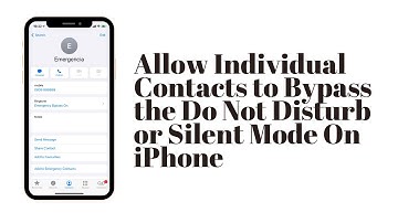 Allow a contact to bypass do not disturb or silent  mode #iphone #Emergency #ios15  #Shorts