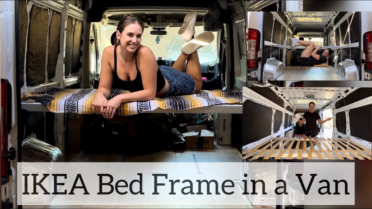 4. Van Bed Frame with IKEA Beams and Rivet Nut Tool!