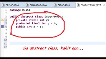 Java Tutorial Tagalog 19 Abstract class