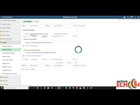 Peoplesoft Enterprise Learning Management (ELM) tutorial