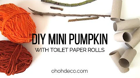 Toilet Paper Roll Pumpkins