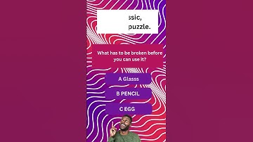 Classic Riddle: What Has to Be Broken Before You Can Use It? 🤔🔍