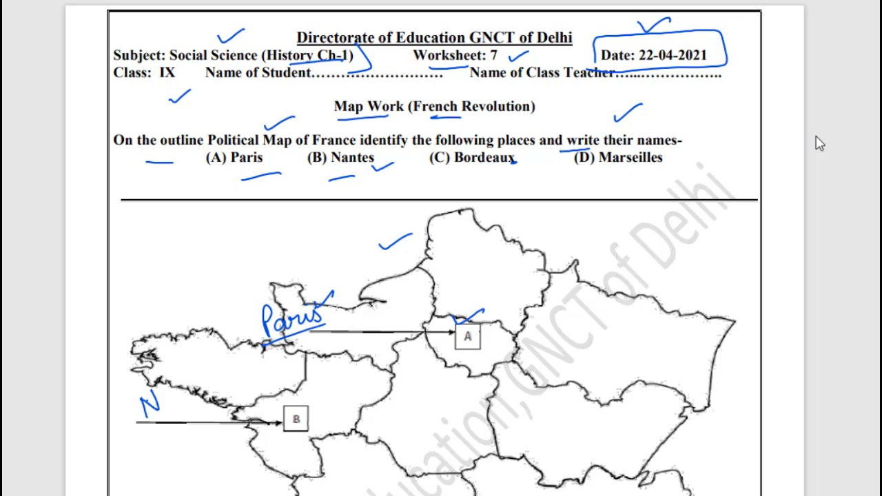 social science worksheet 7 class 9 22 4 21 english medium sst worksheet7 class 9 youtube