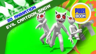 Green Screen Evil Cartoon Snow 3D Animation PixelBoom