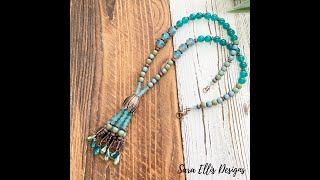 Bead Stringing Wire Tassel Necklace Project