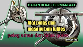 Alat pembuka ban tubles ‼️tire changer karya sendiri#yuanisamobeng#alatpembukabantubles